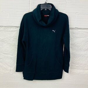 Puma Women's black Cowl Neck athletic sporty Sweater size small
